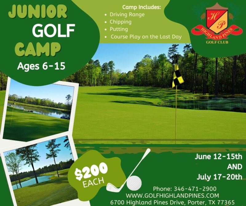 Junior Golf Camp Highland Pines Golf Club Spring TX